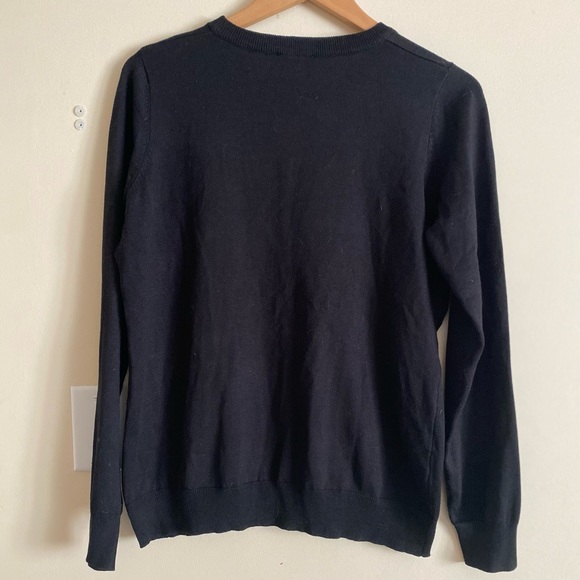 Black knit sweater with beaded front - Picture 5 of 5